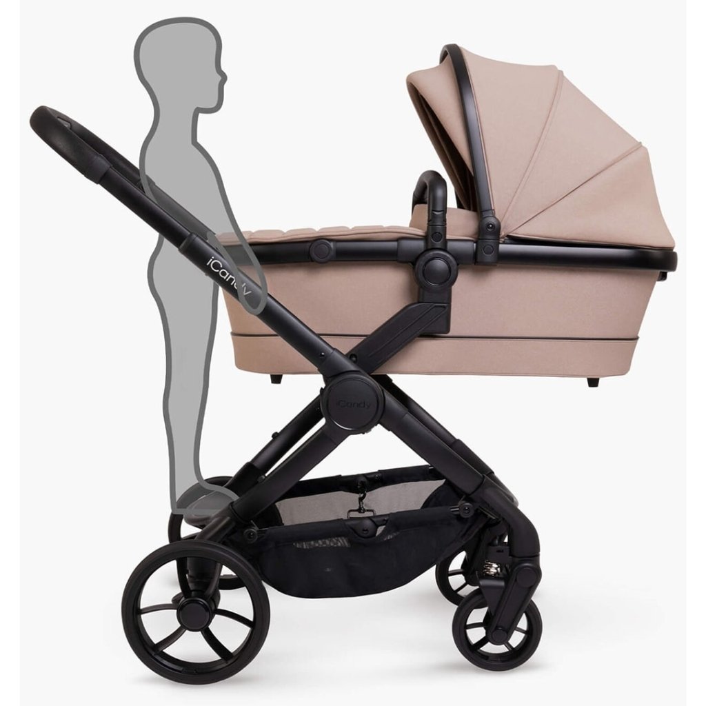 Twin Pushchair Icandy Jet Black Peach Baby Pushchair Icandy Peach