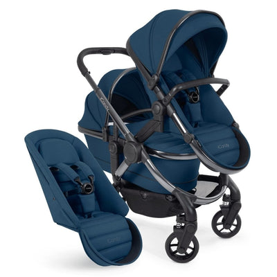 Bambinista-ICANDY-Travel-ICANDY Peach 7 Double with Black Cocoon Car Seat & Base - Phantom (Cobalt)