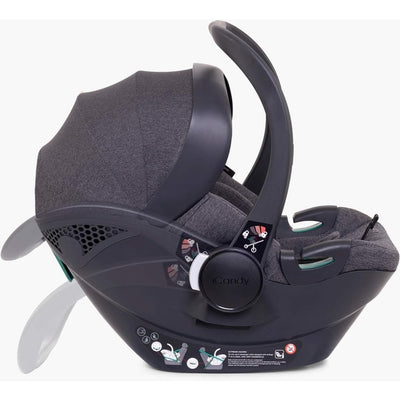 Bambinista-ICANDY-Travel-ICANDY Peach 7 Double with Dark Grey Cocoon Car Seat & Base - Phantom, Dark Grey