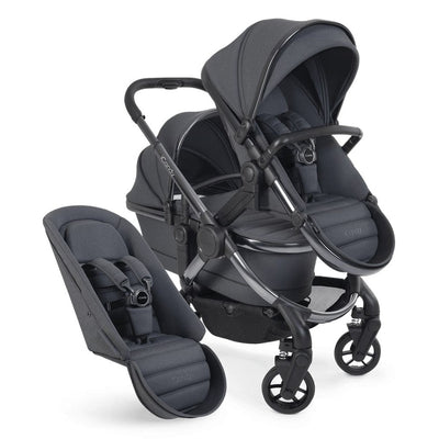 Bambinista-ICANDY-Travel-ICANDY Peach 7 Double with Dark Grey Cocoon Car Seat & Base - Phantom, Dark Grey