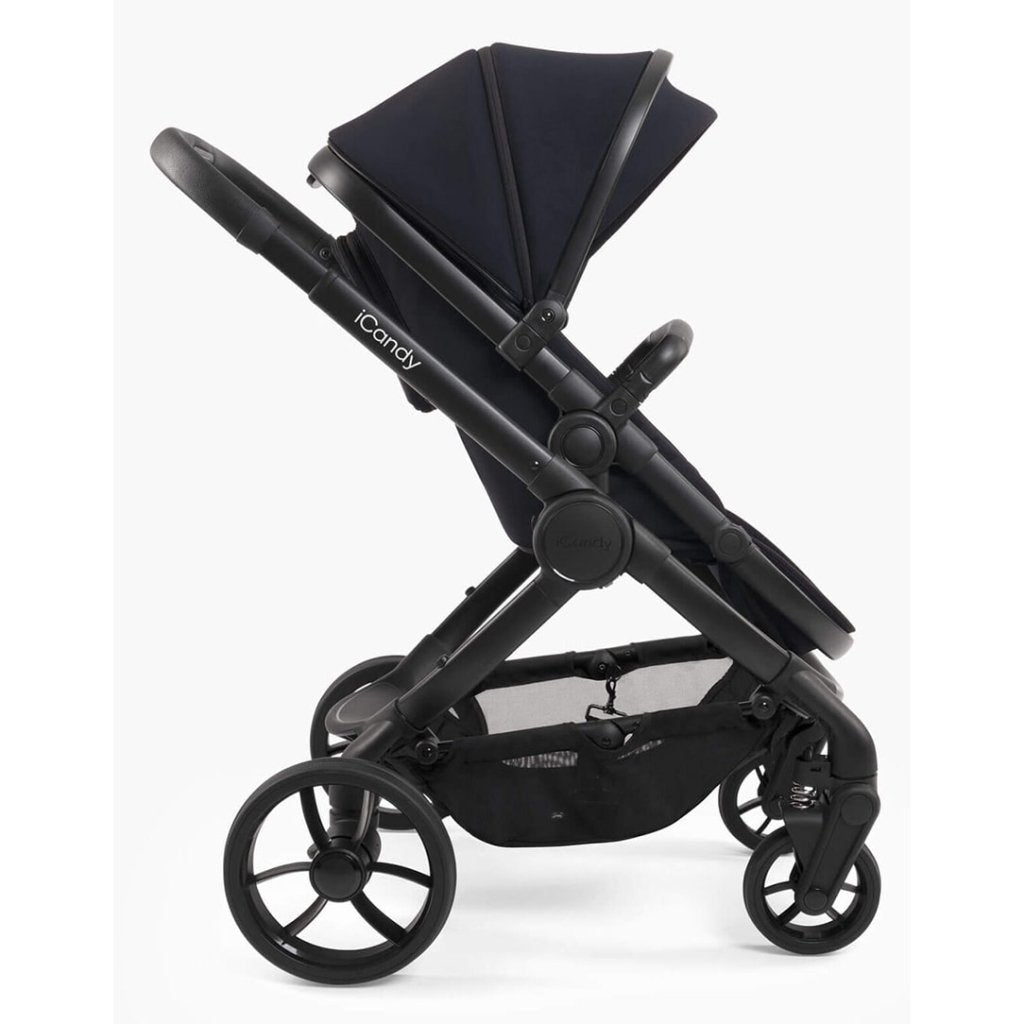 ICANDY Peach Pushchair and Carrycot Combo Set Black Edition