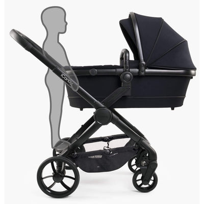 Bambinista-ICANDY-Travel-ICANDY Peach 7 Pushchair and Carrycot Combo Set - Black Edition