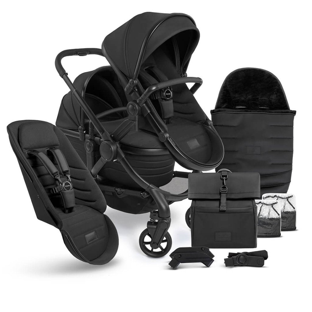 Bambinista - ICANDY - Travel Bundles - iCandy Peach 7 STUDIO Double Complete Bundle - Ultra Matt black