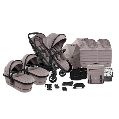 Bambinista - ICANDY - Travel Bundles - ICANDY Peach 7 Twin Complete Bundle - Porcini