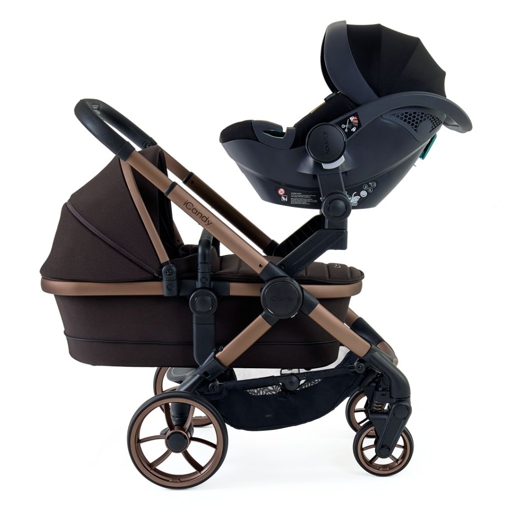 ICANDY Peach 7 Twin Pushchair Bundle With 2 x Cocoon Car Seat