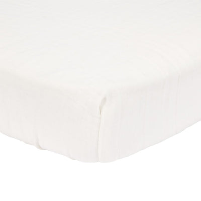 Bambinista - LITTLE DUTCH - LITTLE DUTCH Fitted Cot Sheet Muslin - Soft White