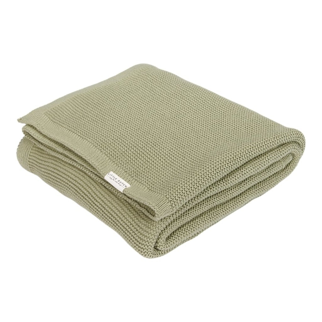 Bambinista - LITTLE DUTCH - LITTLE DUTCH Knitted Bassinet Blanket - Olive