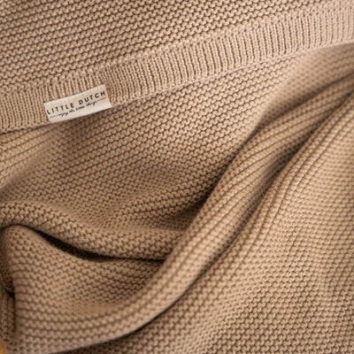 Bambinista - LITTLE DUTCH - LITTLE DUTCH Knitted Cot Blanket 110 x 140cm - Beige