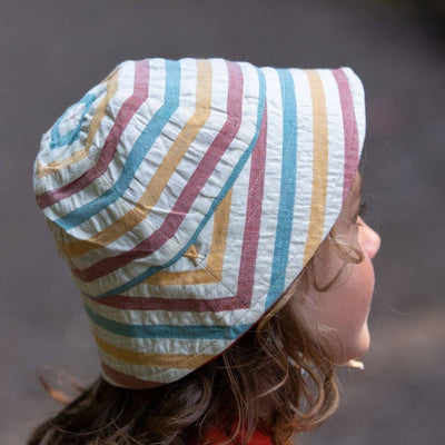 Bambinista - LITTLE GREEN RADICALS - Accessories - LITTLE GREEN RADICALS Reversible Sunhat Walnut Striped