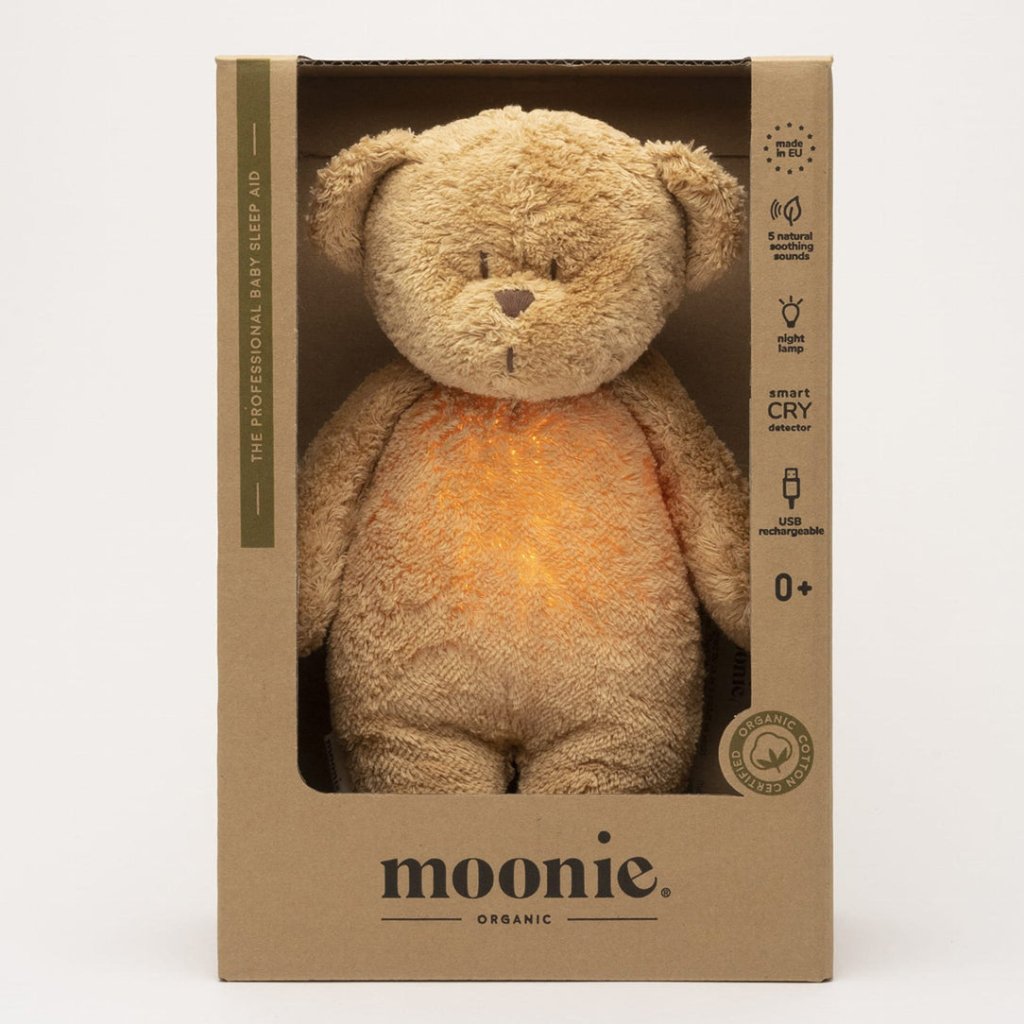 Bambinista - MOONIE - Decor - MOONIE 2.0 - Cappuccino The Organic Humming Bear with Lamp