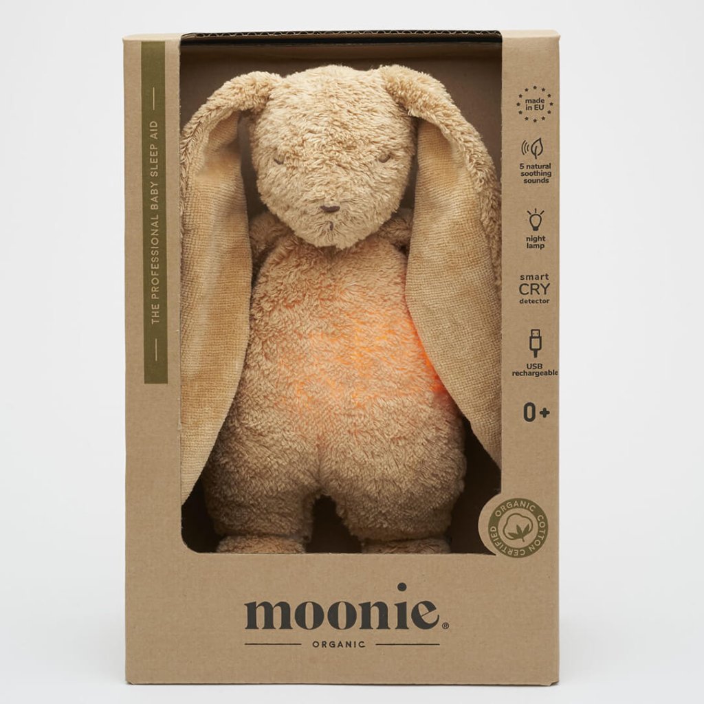 MOONIE Organic Humming Bunny Nightlight - Cappucino 2.0 – Bambinista