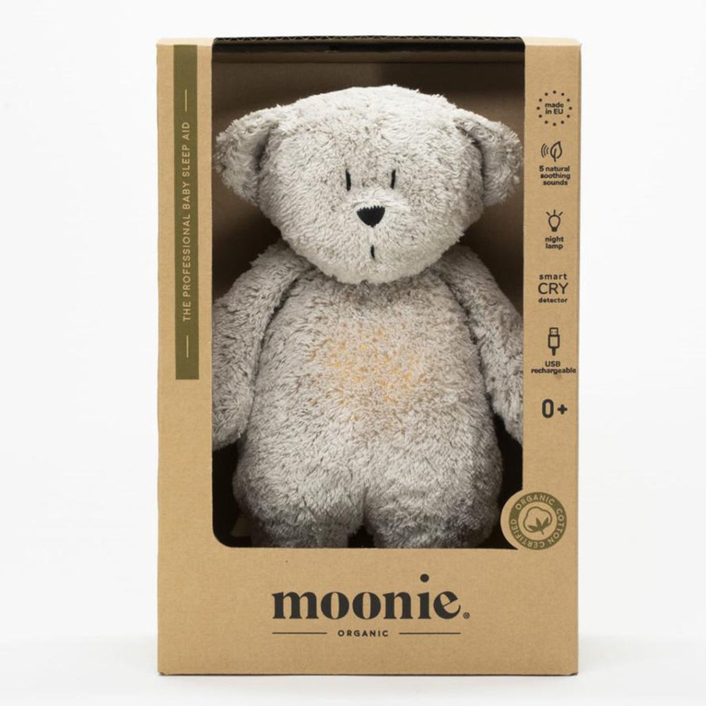 Bambinista - MOONIE - Decor - MOONIE 2.0 - Gray The Organic Humming Bear with Lamp