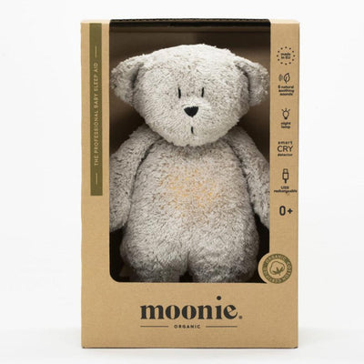 Bambinista - MOONIE - Decor - MOONIE 2.0 - Gray The Organic Humming Bear with Lamp