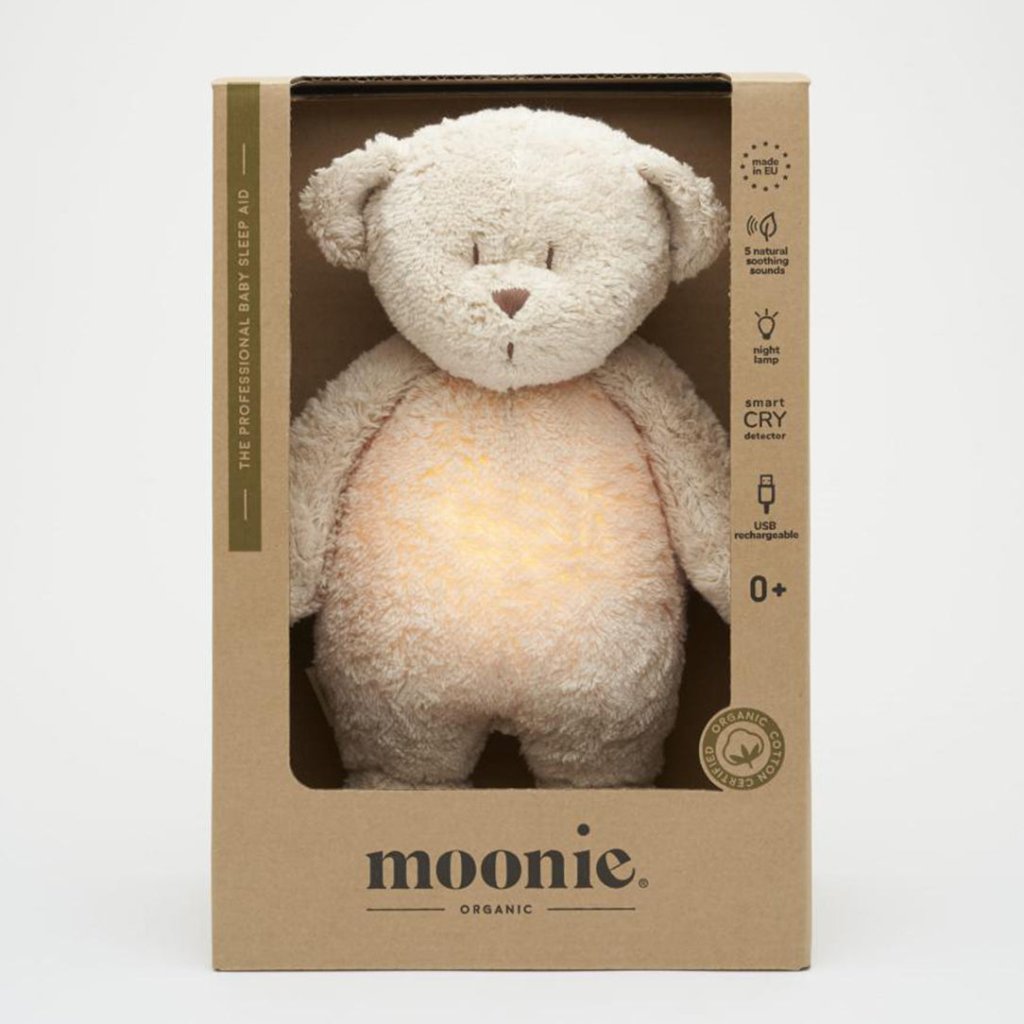 MOONIE Organic Humming Bear Nightlight - Sand 2.0 – Bambinista