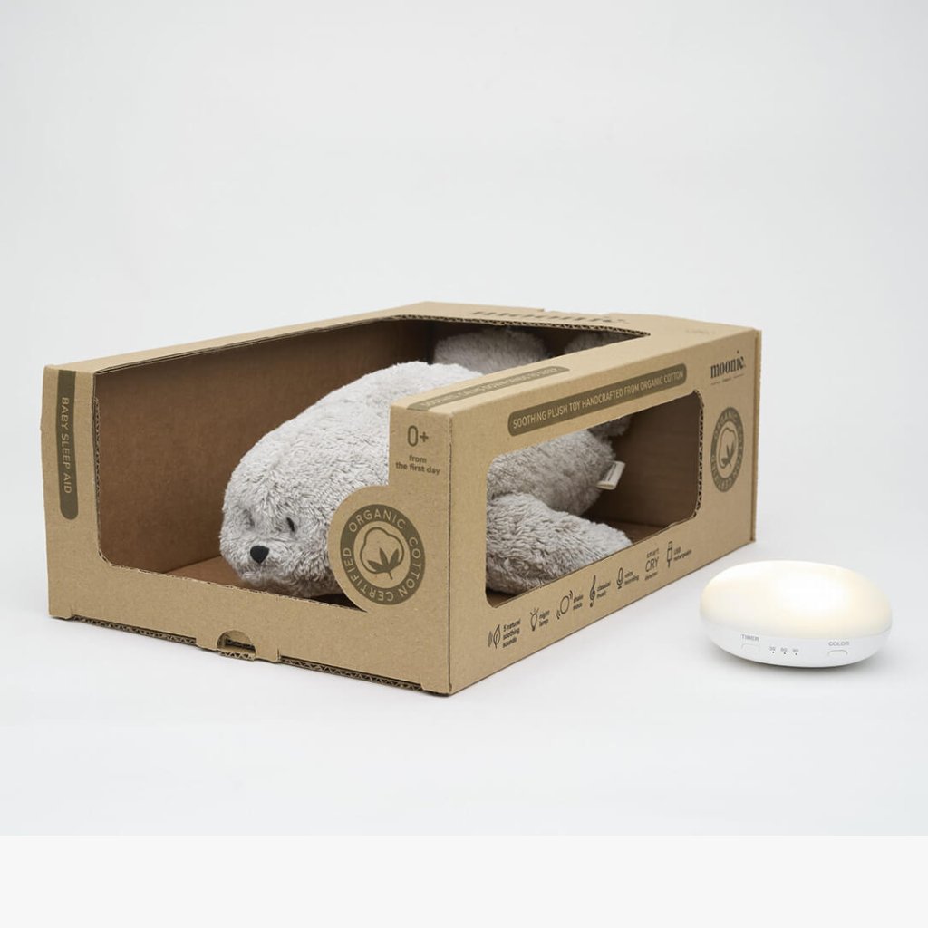 Bambinista - MOONIE - Decor - MOONIE 2.0 - Seal Gray - Organic Humming Seal with A Lamp