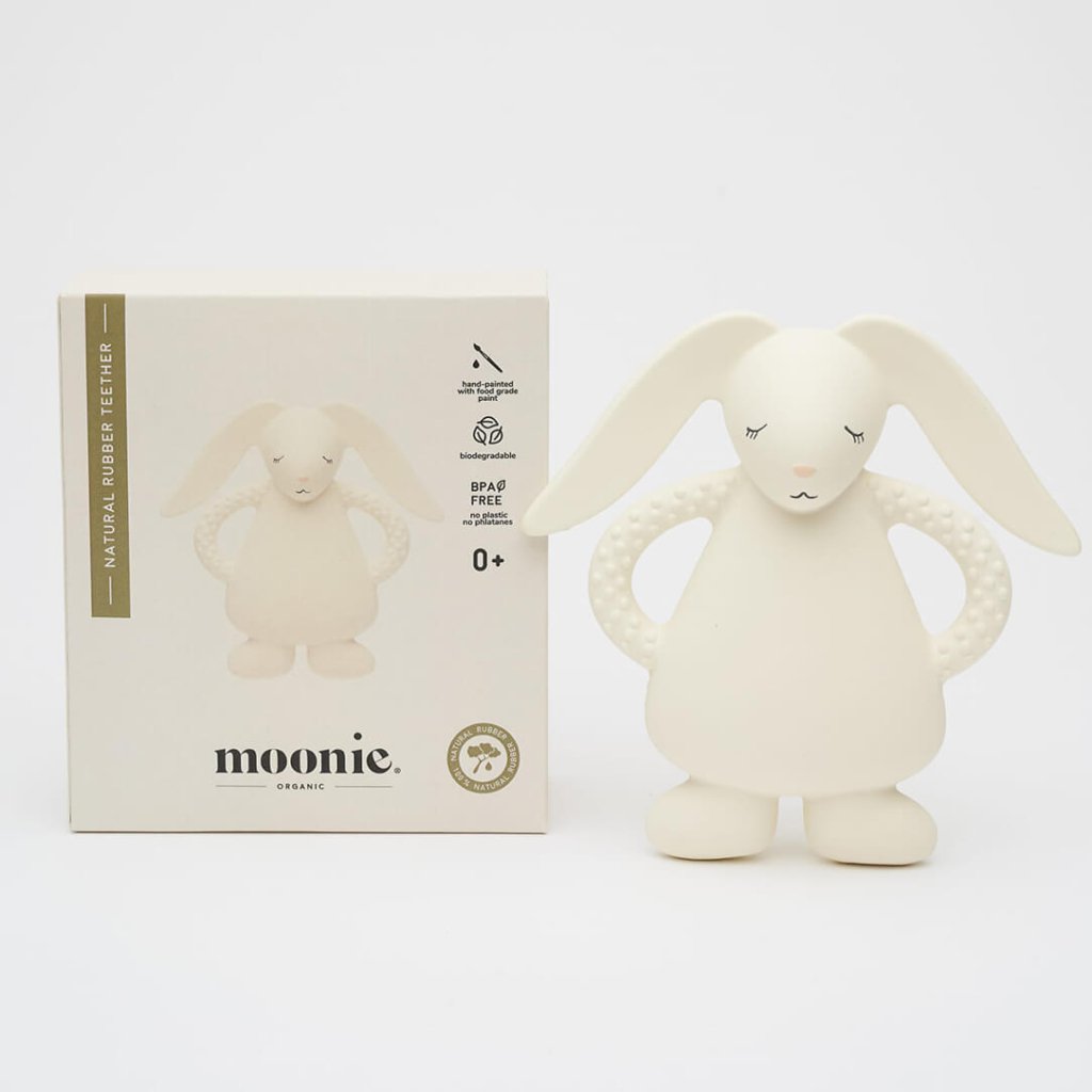 Bambinista - MOONIE - Decor - MOONIE Natural Rubber Teether - Cream