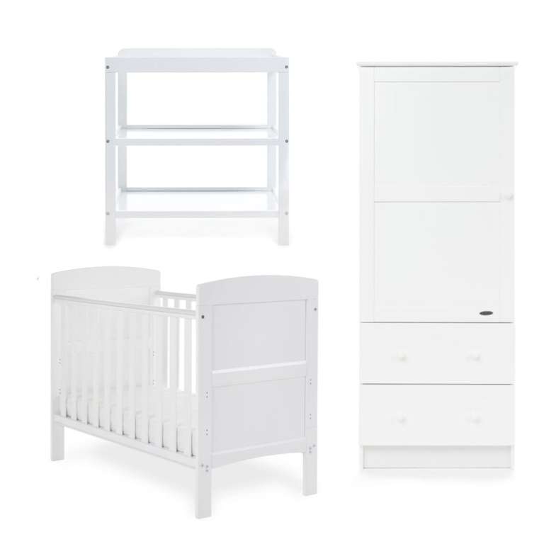 OBABY Grace 3 Piece Room Set - White