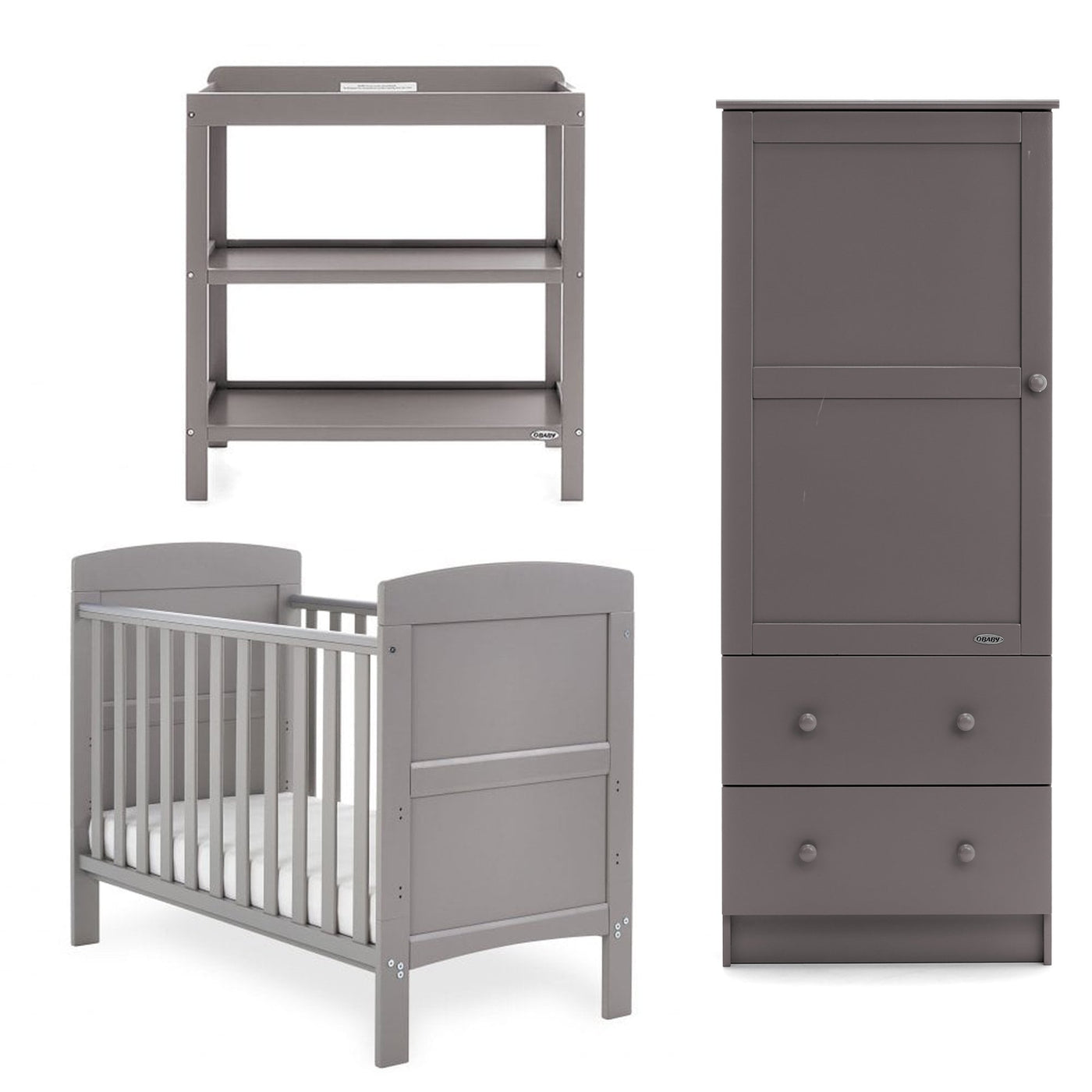 OBABY Grace Mini 3 Piece Room Set - Taupe Grey