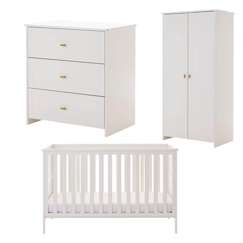 Bambinista - OBABY - Furniture - OBABY Evie 3 Piece Room Set - White