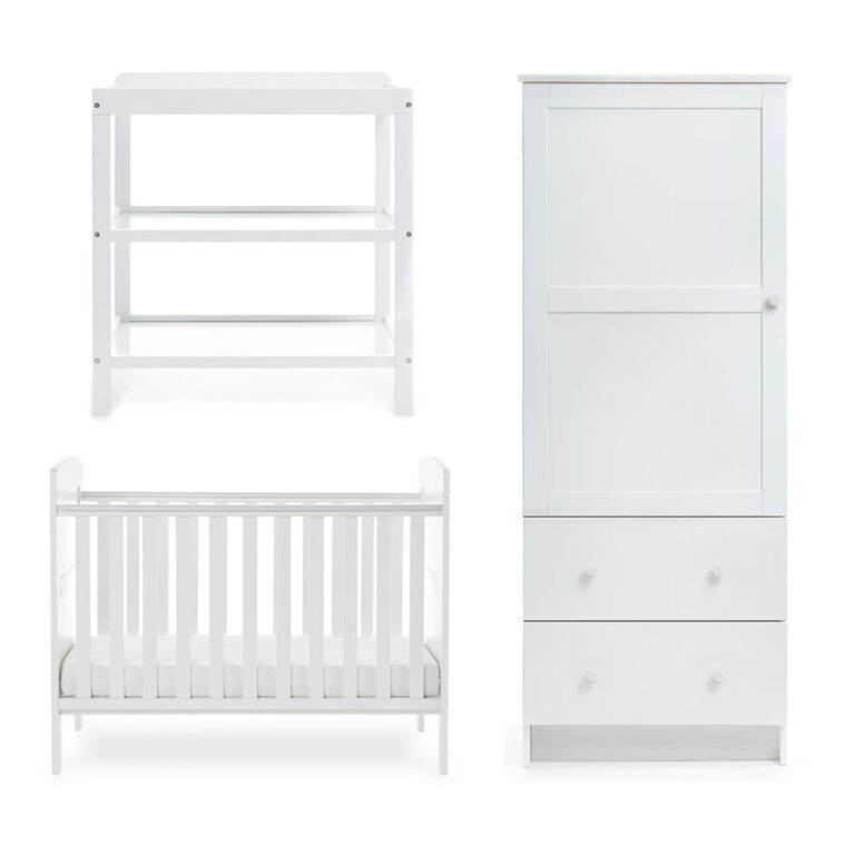 Bambinista - OBABY - Furniture - OBABY Grace Mini 3 Piece Room Set - White