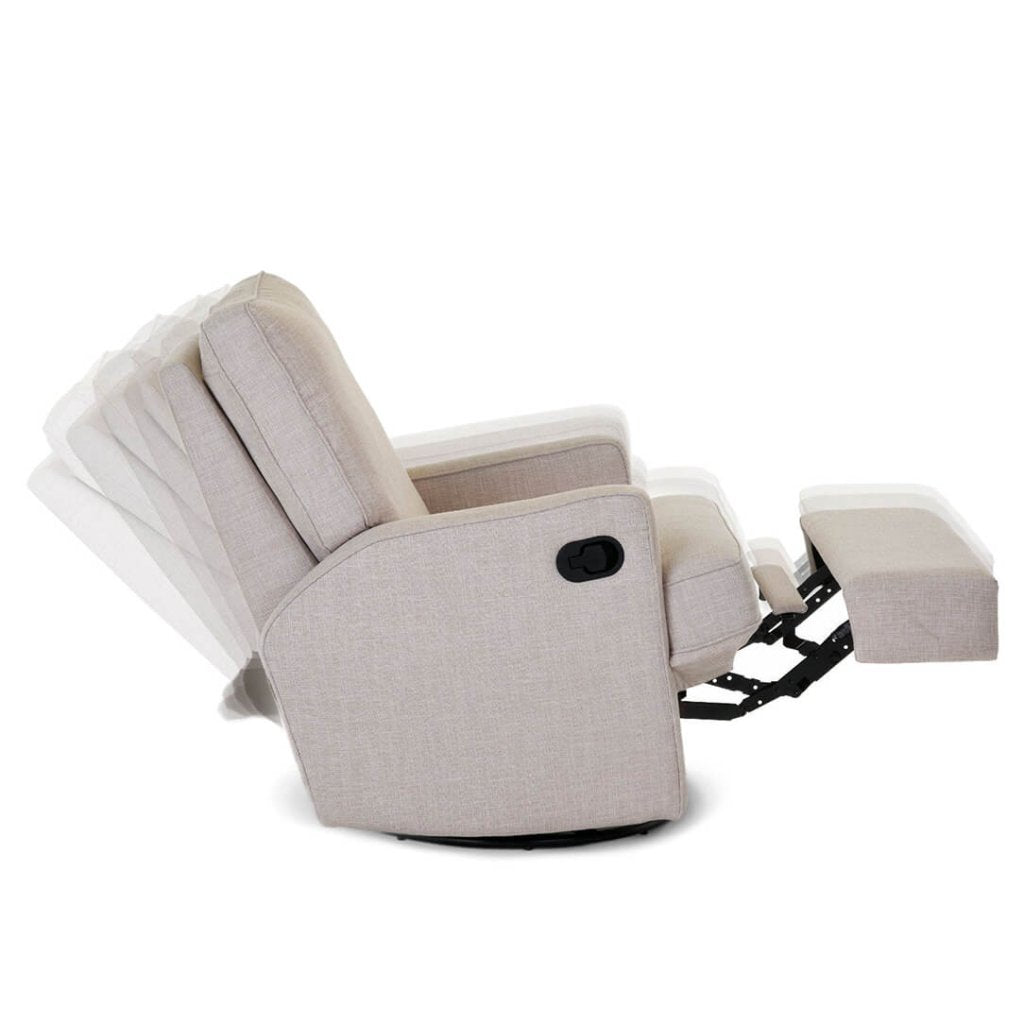 Bambinista - OBABY - Furniture - OBABY Madison Swivel Glider Recliner Chair - Oatmeal