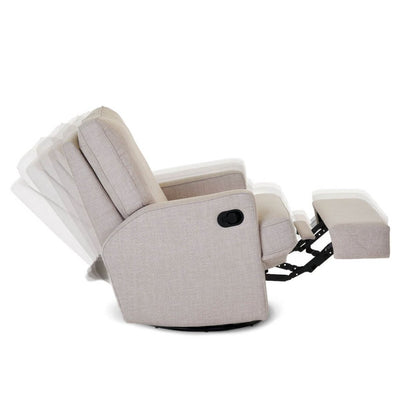 Bambinista - OBABY - Furniture - OBABY Madison Swivel Glider Recliner Chair - Oatmeal