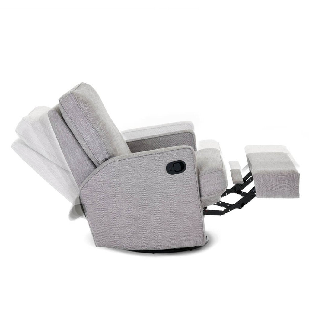Bambinista - OBABY - Furniture - OBABY Madison Swivel Glider Recliner Chair - Pebble