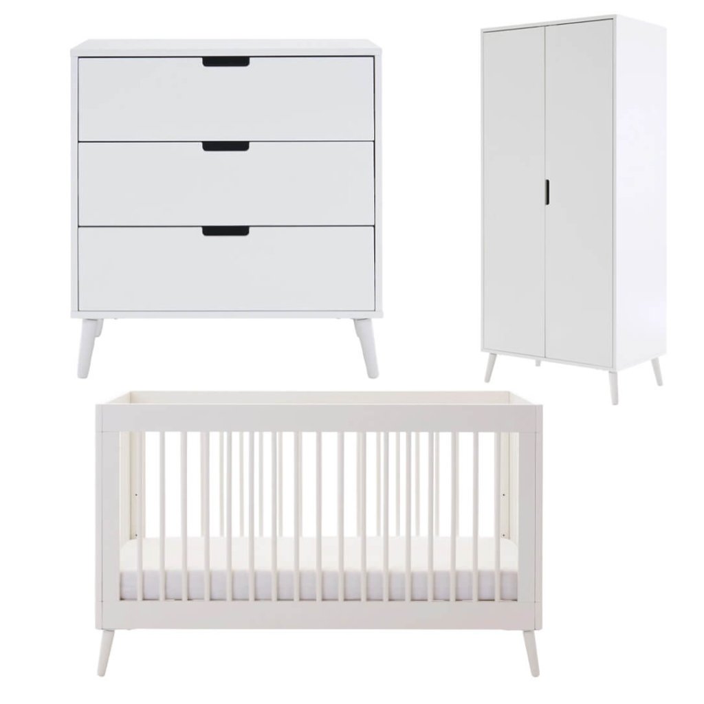 Bambinista - OBABY - Furniture - OBABY Maya 3 Piece Room Set - Nordic White