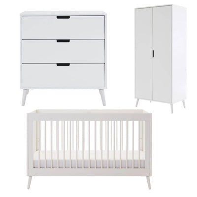 Bambinista - OBABY - Furniture - OBABY Maya 3 Piece Room Set - Nordic White