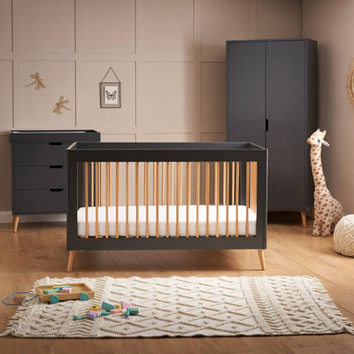 Bambinista - OBABY - Furniture - OBABY Maya 3 Piece Room Set - Slate with Natural