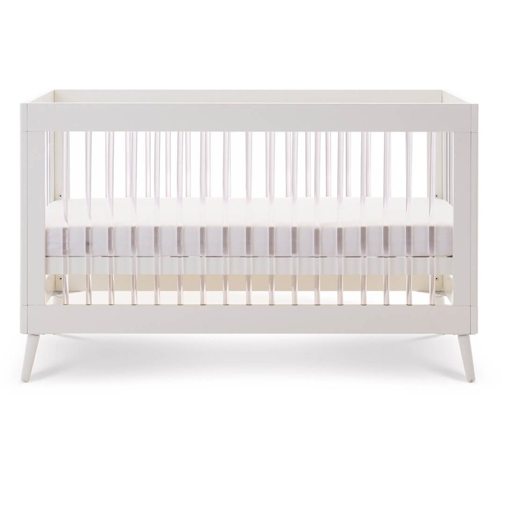Bambinista - OBABY - Furniture - OBABY Maya Cot Bed - White with Acrylic