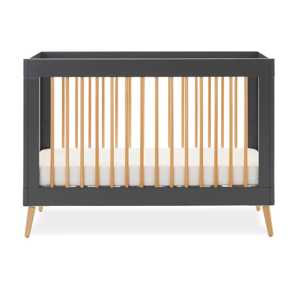 Bambinista - OBABY - Furniture - OBABY Maya Mini Cot Bed - Slate with Natural