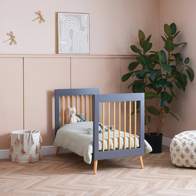 Bambinista - OBABY - Furniture - OBABY Maya Mini Cot Bed - Slate with Natural