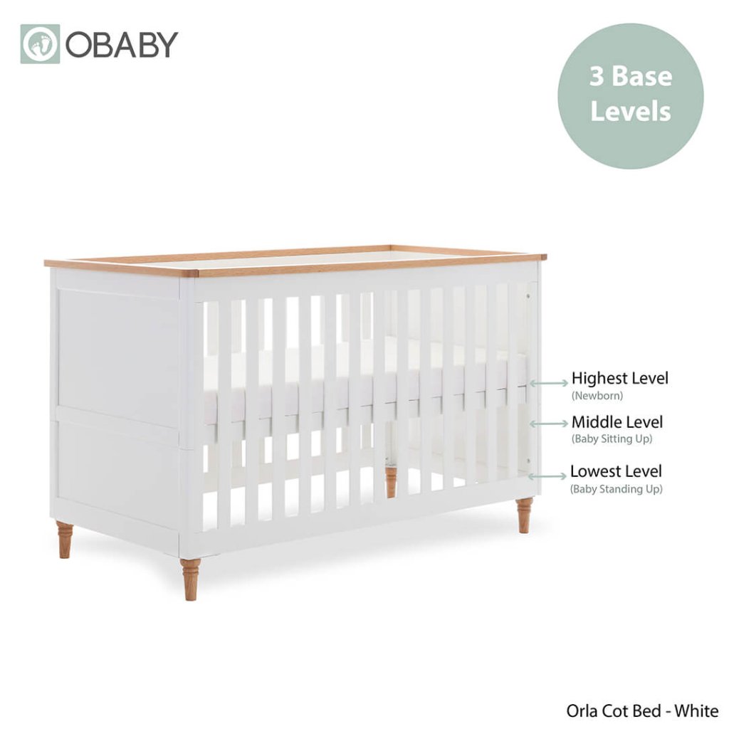 Bambinista - OBABY - Furniture - OBABY Orla 2 Piece Room Set - White with Natural