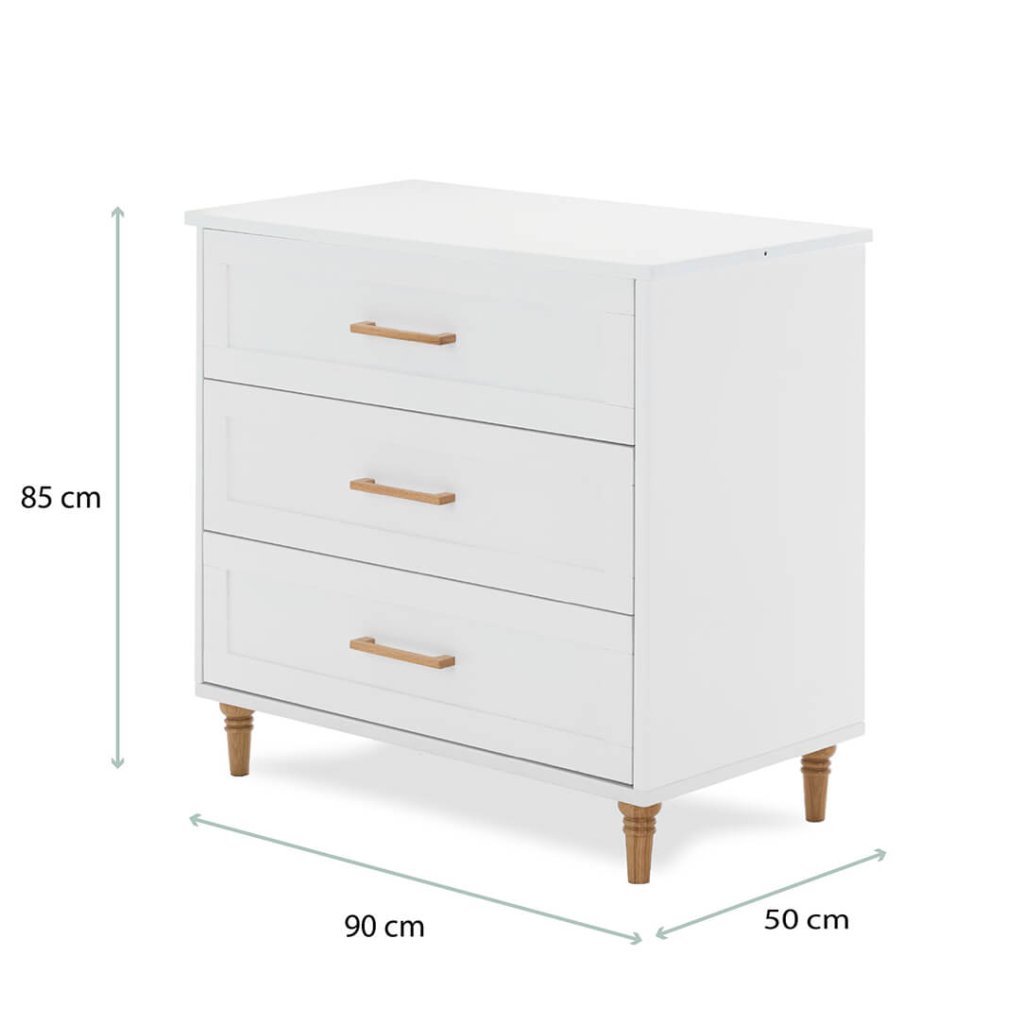 Bambinista - OBABY - Furniture - OBABY Orla 2 Piece Room Set - White with Natural