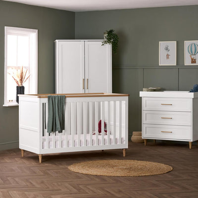 Bambinista - OBABY - Furniture - OBABY Orla 3 Piece Room Set - White with Natural