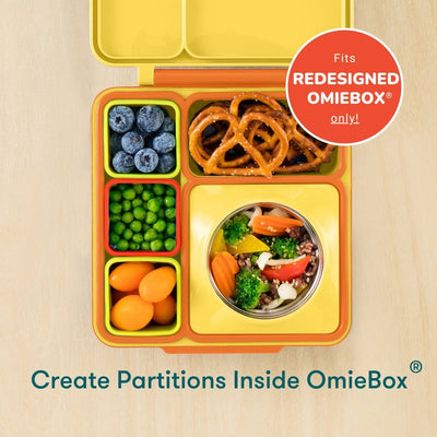 Bambinista - OMIELIFE - OMIE Dip Containers for Omie Box Bento Box - Yellow & Red