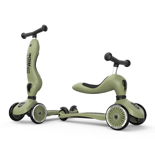 Bambinista - SCOOT AND RIDE - Toys - SCOOT AND RIDE Highwaykick 1 - Olive / Sage