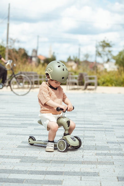 Bambinista - SCOOT AND RIDE - Toys - SCOOT AND RIDE Highwaykick 1 - Olive / Sage