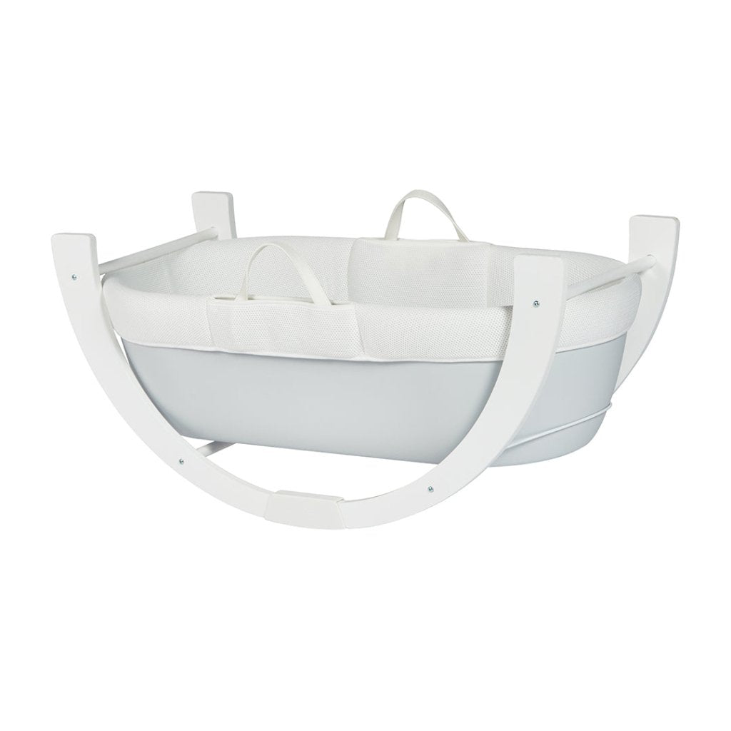 SHNUGGLE Dreami Moses Basket with Curve Stand Pebble Grey Base Bambinista
