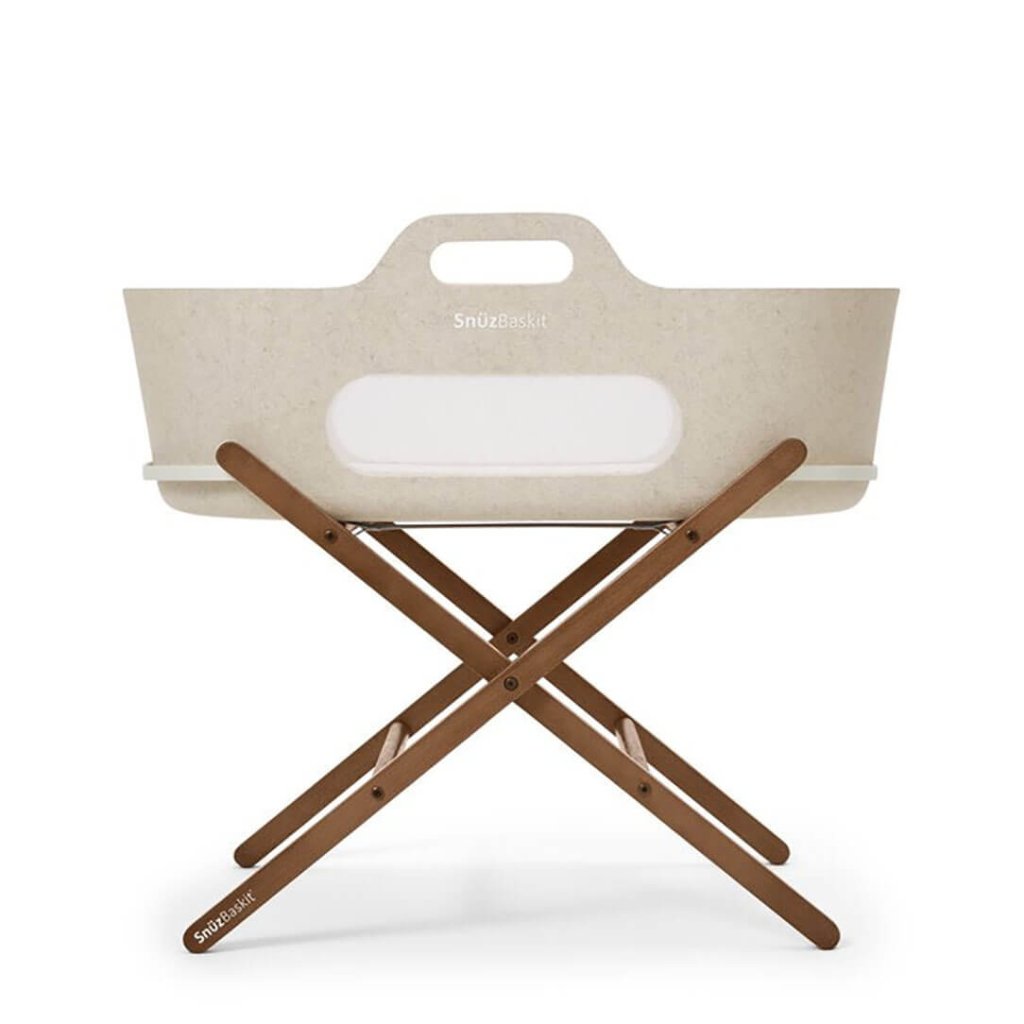 Bambinista - SNUZ - Bedding - SNUZBaskit Moses Basket & Stand - Barley & Walnut Beech