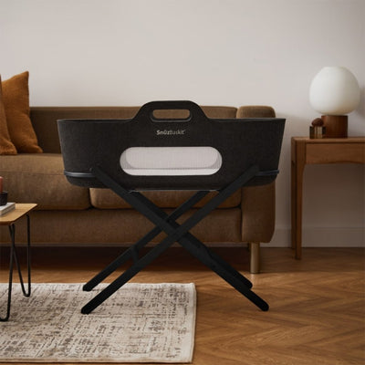 Bambinista - SNUZ - Bedding - SNUZBaskit Moses Basket & Stand - Graphite & Graphite Pine