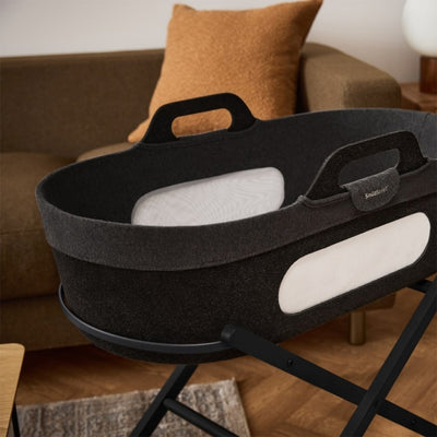 Bambinista - SNUZ - Bedding - SNUZBaskit Moses Basket & Stand - Graphite & Graphite Pine
