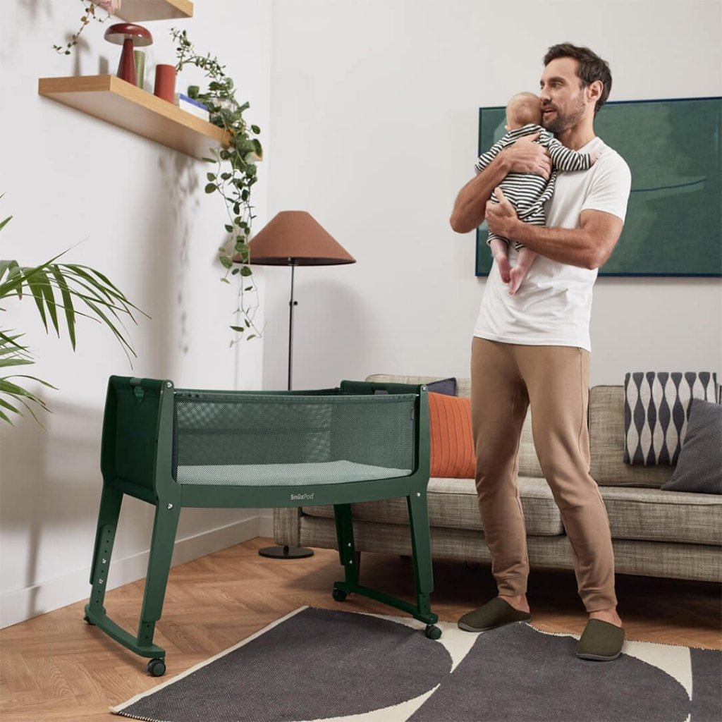 Bambinista - SNUZ - Bedding - SNUZPod Studio Bedside Crib - Berlin Green