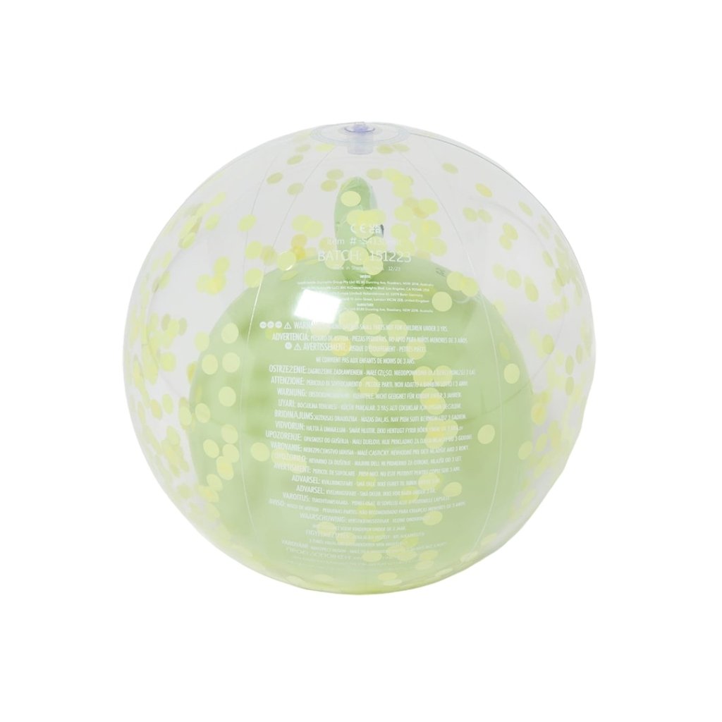 Bambinista-SUNNYLIFE--SUNNYLIFE 3D Inflatable Beach Ball Cookie the Croc Light Khaki