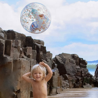 Bambinista - SUNNYLIFE - SUNNYLIFE 3D Inflatable Beach Ball Sid the Seagull Blue Stripe