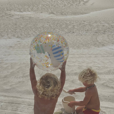 Bambinista - SUNNYLIFE - SUNNYLIFE 3D Inflatable Beach Ball Sid the Seagull Blue Stripe