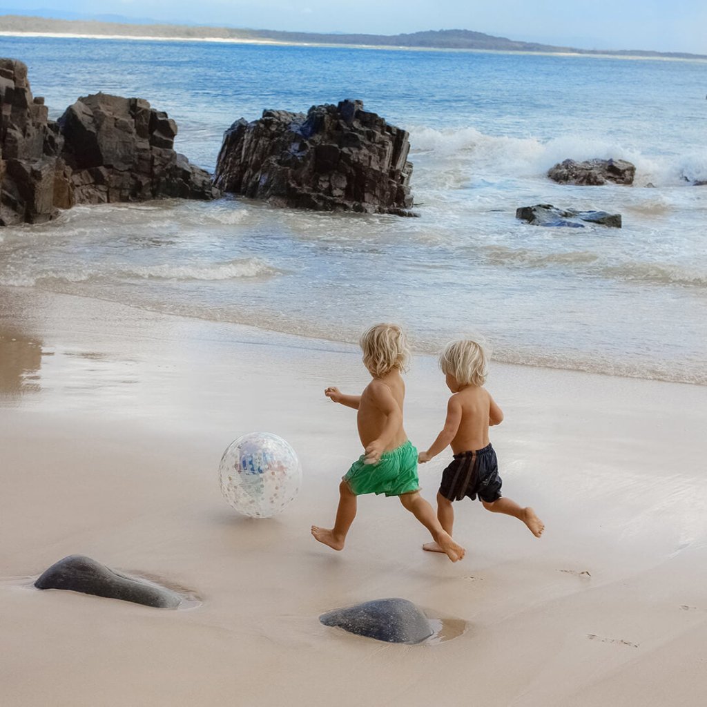 Bambinista - SUNNYLIFE - SUNNYLIFE 3D Inflatable Beach Ball Sid the Seagull Blue Stripe