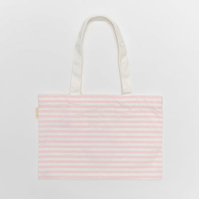 Bambinista - SUNNYLIFE - SUNNYLIFE Kids Canvas Beach Bag Strawberry Sunshine Pink Stripe