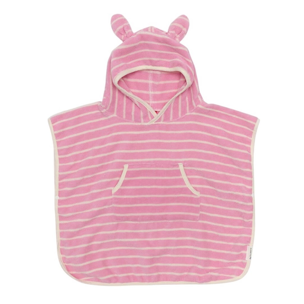 Bambinista - SUNNYLIFE - SUNNYLIFE Kids Character Hooded Towel Cotton Candy Pink Stripe